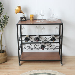 Portabottiglie decorativo Vintage <span class=keywords><strong>in</strong></span> <span class=keywords><strong>legno</strong></span> massello e ferro portabottiglie portabottiglie <span class=keywords><strong>in</strong></span> ferro <span class=keywords><strong>con</strong></span> struttura <span class=keywords><strong>in</strong></span> <span class=keywords><strong>legno</strong></span> massello per cucina - Product Image 6