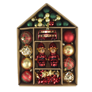 Senmasine-Boules <span class=keywords><strong>de</strong></span> Noël suspendues pour décoration <span class=keywords><strong>de</strong></span> vacances, ornements d'<span class=keywords><strong>étoile</strong></span>s d'ours en plastique - Product Image 1