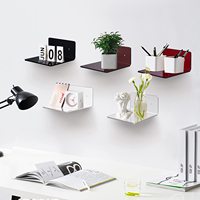 Étagères murales en acrylique Présentoir pour rangement et décoration 2PCS Petite étagère flottante