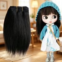 Tresse de cheveux en fibre protéinée pour poupée Blythe, modèle de tissage à trame unique, jouet en peluche, blond, Deep Wave Jerry Curl
