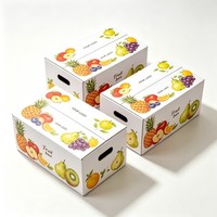 Groothandel Golfkarton Fruit- en Groenteverpakking Ecologisch Recycleerbaar Aangepaste Fruitverpakking Sojaverf Fruitverpakkingsdoos