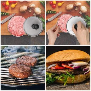 Prensa de hamburguesas de aluminio sin BPA, juego de papeles para hamburguesas de 100 para carne, queso, verduras, hamburguesas, parrilla, barbacoa, barbacoa, herramienta para embutir carne - Product Image 6
