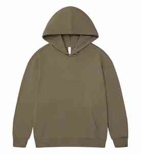 Jersey personalizado con capucha en blanco sólido de ajuste holgado de algodón de alta calidad para hombre - Product Image 2