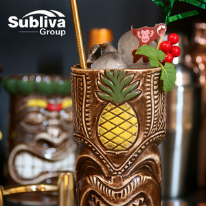 Taza Tiki Worriors de lengua larga de cerámica 550ml - Product Image 5