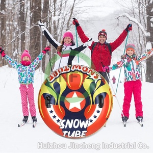 Tubo de nieve, trineo de nieve de 48 pulgadas con asa para deportes de invierno al aire libre, tubo de nieve inflable, trineo resistente para invierno, anillo de esquí - Product Image 5