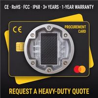 Marqueur de chaussée solaire en aluminium à double face réfléchissant à LED, type œil de chat, pour stations de péage – Fourniture directe usine