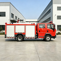 Nouveau camion-citerne de pompage d'eau diesel HOWO pour intervention incendie, réservoir de 5001-7000L, norme d'émission Euro 3, transmission manuelle, 150-250ch, origine Hubei