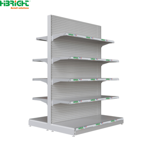 Estantería Metálica para Supermercado, Panel Perforado, Expositor Minorista, Góndola para Tienda de Comestibles, Pasillo - Product Image 6