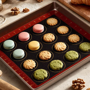 Tapetes de Silicona Transpirables de 0.7mm para Hornear Pan, Galletas de Frijoles Derretidos, Resistentes a Altas Temperaturas, para Hornear Panecillos - Product Image 2