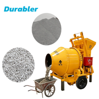 Bétonnière portable robuste et durable, équipement de mélange de béton à tambour résistant à l'usure pour produits en béton préfabriqué