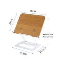 Support de lecture pliable en bois réglable SINCERE pour livres, ordinateurs portables et tablettes – Vente directe usine – Support tablette pour bibliothèque/campus