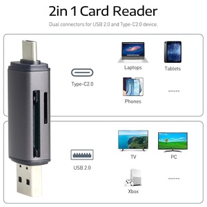 قارئ بطاقات USB-C وUSB من SYONG بغلاف ألومنيوم لبطاقات SD/Micro SD/SDHC/SDXC/<span class=keywords><strong>MMC</strong></span> - Product Image 4