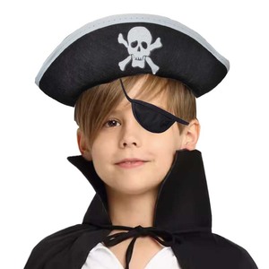 Accessoire de déguisement Pirate Hat Buccaneer pour enfants adultes capitaine Halloween accessoires de jeu de rôle sur le thème noir - Product Image 1