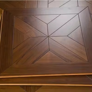 Modern tasarım gerçek ceviz ahşap parke döşeme iyi fiyat tıklayın kurulum mühendislik kakma sanat kapalı oturma odası için - Product Image 4