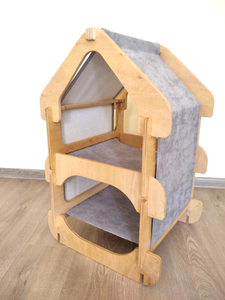 <span class=keywords><strong>Chalet</strong></span> de luxe pour chat, hamac élégant pour petit chien, lit pour deux chats - Product Image 4
