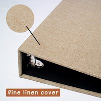 Classeur A4 à 3 anneaux pour papier 8.5 "X 11" à couverture rigide en lin, couleurs personnalisées