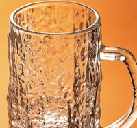 Tasses à poignée en verre à motif d'arbre de haute qualité, idéales pour la bière, le jus, le café, le lait, pour les bars, la maison et le bureau.