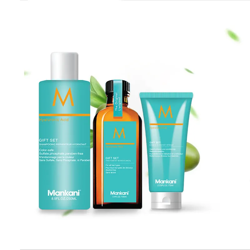 Private Label Marok kanis ches Haaröl Pflegende Reparatur Bio Arganöl Shampoo und Conditioner Set