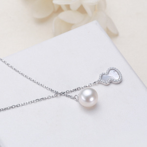 Collar de Plata Pura S925 Wenchi con Perla de Agua Dulce, Cadena Personalizada para Mujer, Modelo 35554, para el Día de San Valentín - Product Image 4