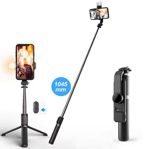 Nouveau trépied perche à <span class=keywords><strong>selfie</strong></span> ZTX <span class=keywords><strong>Q02S</strong></span> avec lumière d'appoint, rotation à 360 degrés, contrôle sans fil, portable - Product Image 1