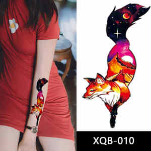 Tatuajes Temporales Realistas <span class=keywords><strong>de</strong></span> Calavera con Diseños Geométricos Atrevidos y Duraderos, Ideales para Festivales, Pegatinas <span class=keywords><strong>de</strong></span> Tatuaje para Media <span class=keywords><strong>Manga</strong></span> - Product Image 6