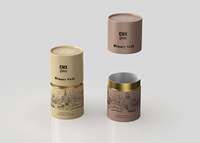 Boîtes d'emballage cylindriques rigides de luxe recyclables avec pelliculage mat pour flacons de parfum/huiles essentielles en verre, personnalisables en papier |   Verre PCR à 30% |   Certifié UE