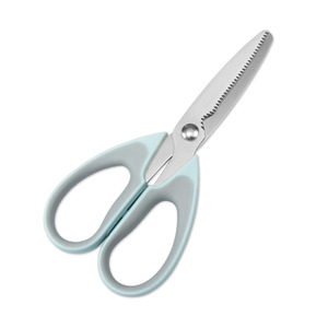 <b>Kitchen</b> <b>Scissors</b> Stainless Steel Blue Gray Straight Head For Home Use - Product Image 3