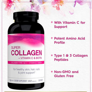 Vendita all'ingrosso di Super collagene vitamina C e biotina compresse di collagene marino compresse di collagene per la cura della pelle - Product Image 6