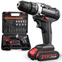 21V ménage électrique bricolage industriel double vitesse couple réglable outils à piles multi-fonction tournevis à main