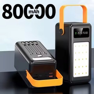 Power Bank Solare da 22.5W con Porte USB Multiple e Cavi Integrati, Batteria da 30000mAh, 50000mAh, 100000mAh, Ricarica Rapida PD - Product Image 2