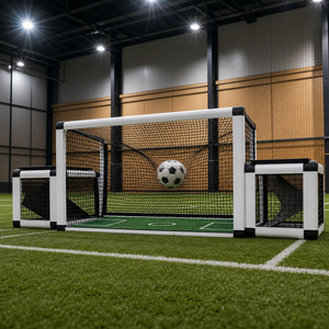 Porta da <span class=keywords><strong>Calcio</strong></span> Professionale con Alette Laterali e Base in Erba, Portatile e Pieghevole per Allenamento Indoor e Outdoor - Product Image 6