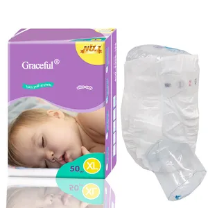 Tã Lót Trẻ Em Có Thể Phân Hủy Sinh Học Giá Nhà Máy Của Serviette Hygienique OEM/ODM NB 3-5Kg/50 Cái