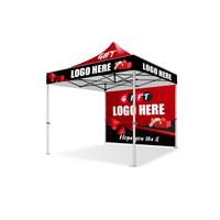 Tente renforcée imperméable 13x13 pieds, logo personnalisé, portable, pop-up, résistante aux UV, auvent extérieur, gazebo pour salon professionnel