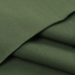 Customizable High End Fabric 180-220gsm 100% Cotton Pique Mesh Polo Shirt Fabric