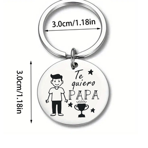 Vente en gros personnalisé logo étanche en acier inoxydable bijoux <span class=keywords><strong>porte</strong></span>-clés rond pour la <span class=keywords><strong>fête</strong></span> <span class=keywords><strong>des</strong></span> <span class=keywords><strong>pères</strong></span> anniversaire cadeau de noël - Product Image 6