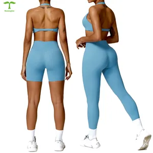 Latest Design Women's Clothing Workout Sets Outdoor Jackets Bra For Women Gym Shorts Women Sportswear Leggings 2 Pieces Gym Set