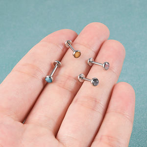 Acero inoxidable <span class=keywords><strong>Astral</strong></span> azul Threadless oreja lóbulo Labret labio anillos Push-In pendiente Trtagus Helix <span class=keywords><strong>cuerpo</strong></span> Piercing joyería al por mayor - Product Image 4