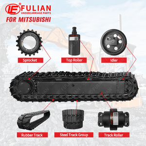 Mini Graafmachine Onderstel Onderdelen Rubber Rupsband Kettingwiel Stalen Spoor Groep Drager Roller Bodem Roller Voor Mitsubishi - Product Image 2