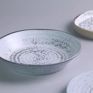 Prezzo di fabbrica stoviglie a disco in ceramica piatti per piatti profondi all'ingrosso piatto per insalata piatto per zuppa in porcellana creativa