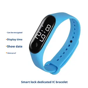 Fingerabdruck-Schloss armband Smart Lock IP65 Wasserdichtes TFT-Display IOS-kompatibler Wecker Community Access Control Swipe Card - Product Image 3