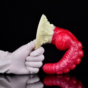NNSX Dildo de animal suave, juguete sexual para adultos gay y mujeres, con ventosa, pene grande, plug anal, masturbadores vaginales - Product Image 4
