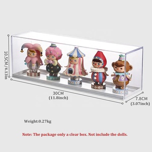<span class=keywords><strong>Vitrine</strong></span> de présentation portable en acrylique transparent écologique pour figurines miniatures, organisateur de rangement de bureau pour poupées et objets de collection - Product Image 2