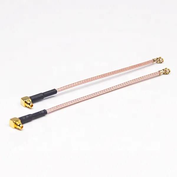 1.37 Connection Adapter for Coaxial Mmcx Male Elbow RF Test Feeder with Silver-Plated Signal Line RG178 Communication Cables