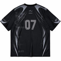 T-shirts OEM imprimés pour fans de football, 60% coton 40% polyester, pour hommes, style running, coupe ample, vierges