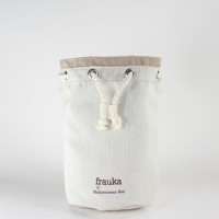 Sac fourre-tout en toile organique épaisse avec cordon de serrage, pochette cosmétique durable en coton, organisateur de rangement réutilisable pour bouteilles, idéal pour un usage quotidien