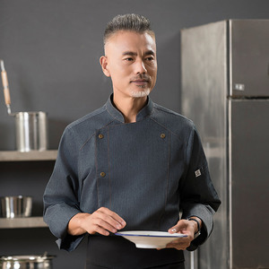 زي طهاة عالي الجودة مخصص بشعار مطرز مقاوم للماء وعالي الوضوح للمطاعم والمطابخ والفنادق للرجال والنساء - Product Image 3