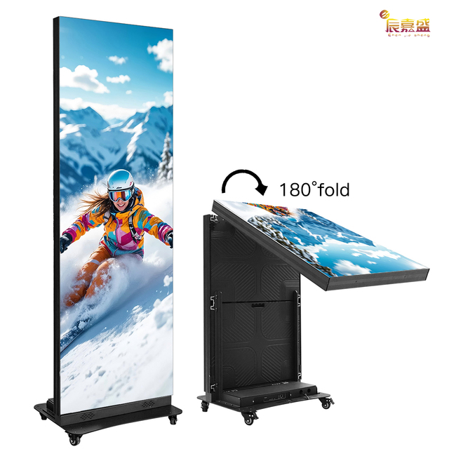 P1.25 P1.86 P2.5 Floor Standing Outdoor Indoor Movable Foldable Kiosk Totem Advertising Led Poster Display Screen for Marketing