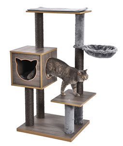 Meulage Griffes Durable En Bois Rayures Maison Jouets Pour Animaux De Compagnie Grand <span class=keywords><strong>Arbre</strong></span> <span class=keywords><strong>à</strong></span> <span class=keywords><strong>Chat</strong></span> - Product Image 2