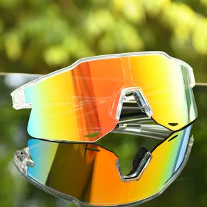 Kacamata hitam gunung pria, Kustom logo luar ruangan Anti UV chroromik berlari berkendara olahraga