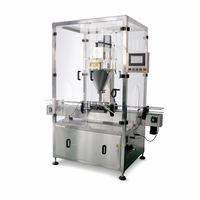 Machine de remplissage de poudre PLC à tête unique linéaire et fermée AT-FZX-03, remplisseuse à vis sans fin 10-2000g pour poudres d'épices, d'herbes et flacons